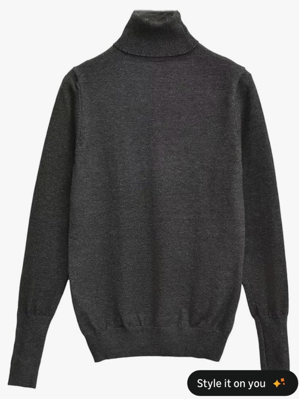 Women’s Charcoal Gray Turtleneck Sweater